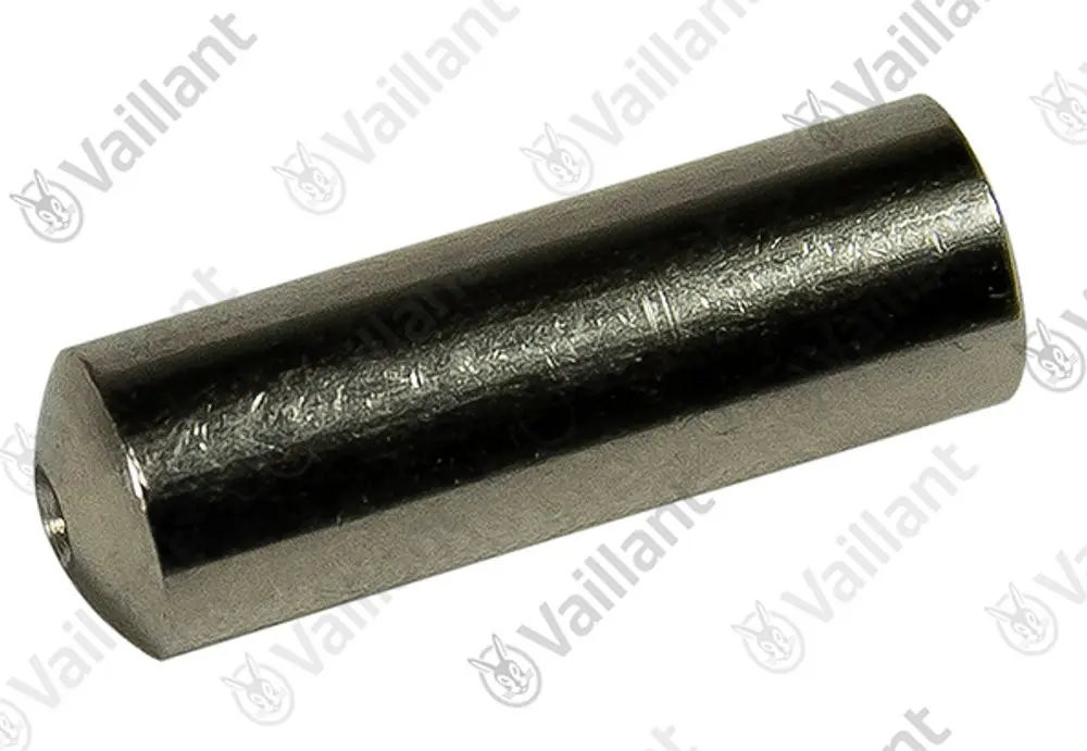 Zylindrischer Metallbolzen von Vaillant mit abgerundeten Enden, geeignet für schraubbare Verbindungen in Heizungsanwendungen.